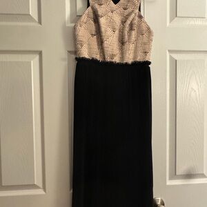 Petite 0 Elegant Black and Beige Women's Dress Worn Once